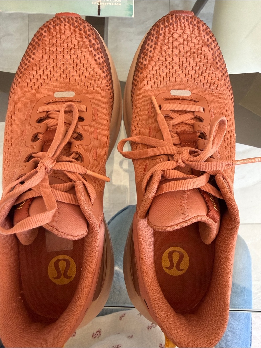Lululemon Beyondfeel Trail  Athletic Sneakers with Yellow Heel Tab - Picture 2 of 10